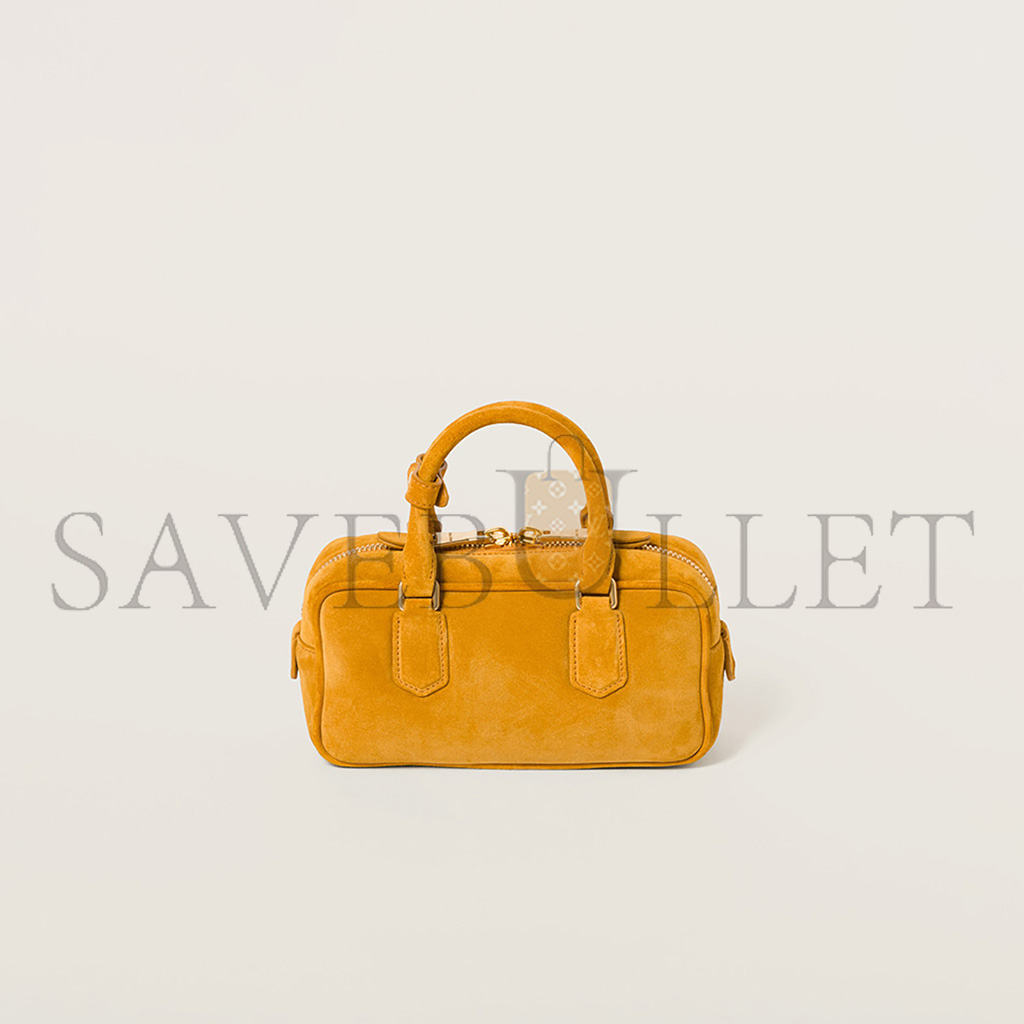 M1v M1v arcadie padded suede top-handle bag 5bb142 (22*10.5*7.5cm)